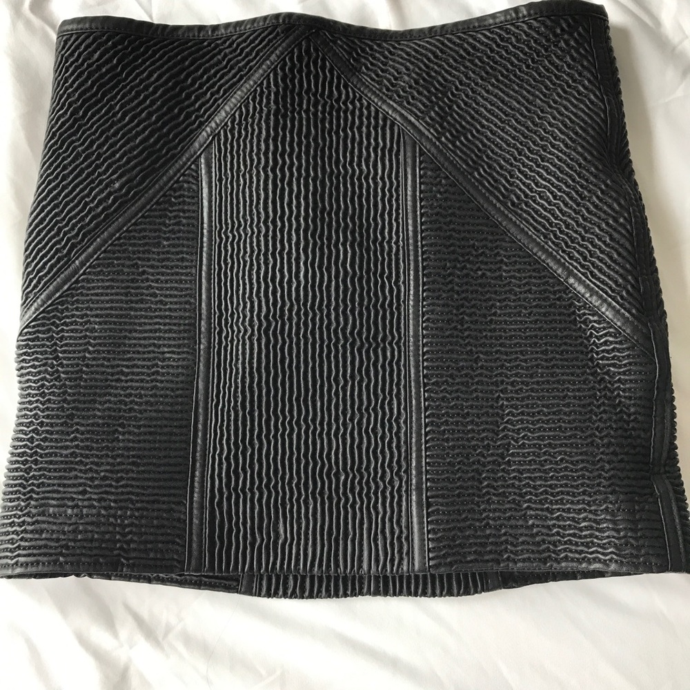 Free People vegan leather mini skirt